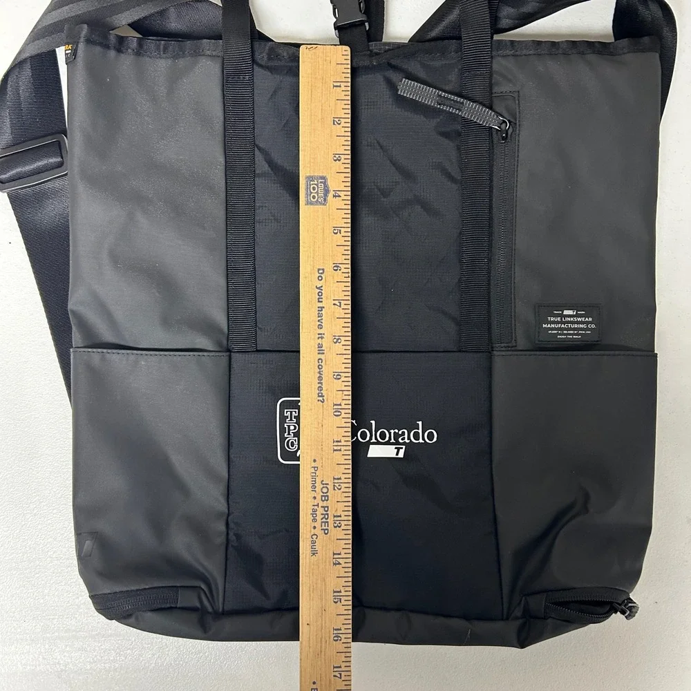 True Linkswear Day Tote Bag Black TPC Colorado Convertible Backpack
